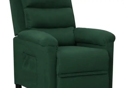 Fotoliu rabatabil, verde închis, material textil - 1/5