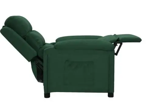 Fotoliu rabatabil, verde închis, material textil - 4/5