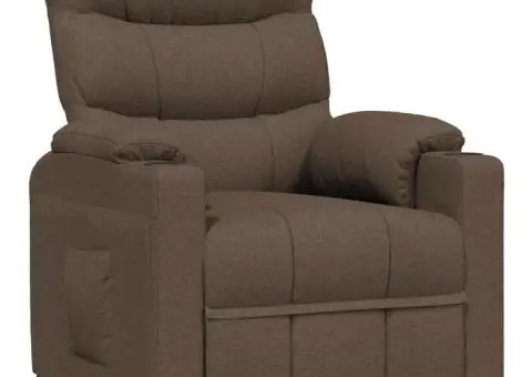 Fotoliu rabatabil, maro, material textil - 2/5