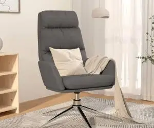Scaun de relaxare, gri deschis, material textil