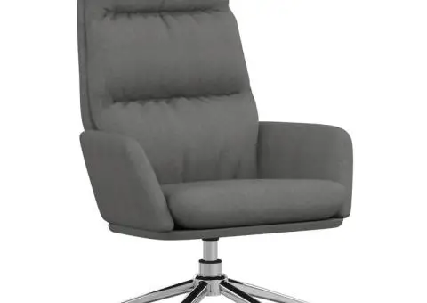 Scaun de relaxare, gri deschis, material textil - 2/5