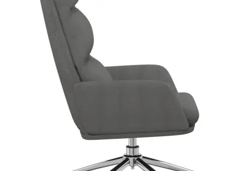 Scaun de relaxare, gri deschis, material textil - 4/5