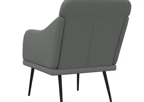 Fotoliu, gri închis, 63x76x80 cm, textil - 5/5