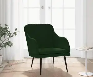 Fotoliu, verde închis, 63x76x80 cm, catifea