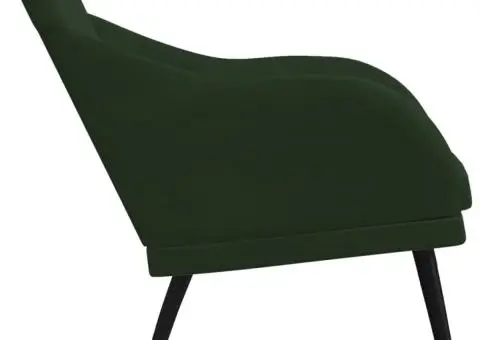 Fotoliu, verde închis, 63x76x80 cm, catifea - 4/5