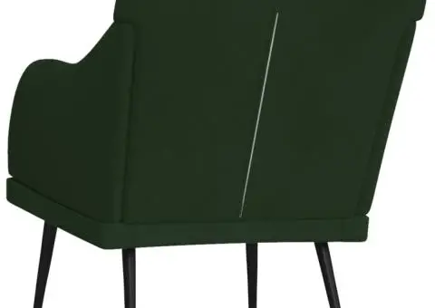 Fotoliu, verde închis, 63x76x80 cm, catifea - 5/5