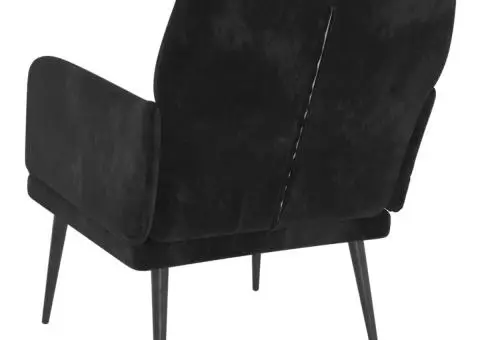 Fotoliu, negru, 62x79x79 cm, catifea - 5/5