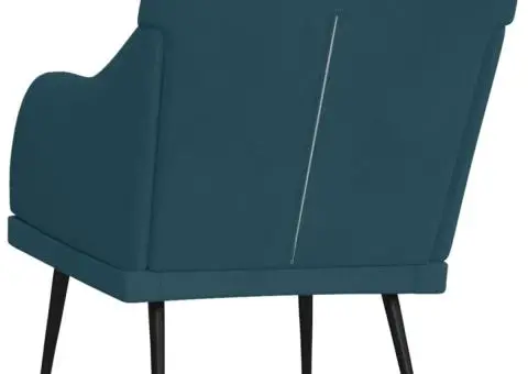 Fotoliu, albastru, 63x76x80 cm, catifea - 5/5