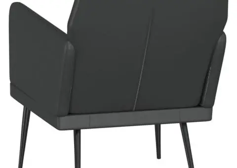 Fotoliu, negru, 61x78x80 cm, piele artificială - 5/5