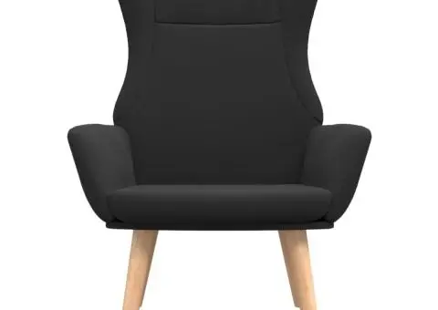 Scaun de relaxare, negru, material textil - 3/5