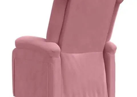 Fotoliu rabatabil, roz, catifea - 5/5