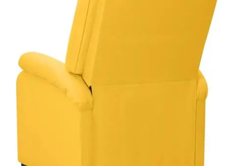 Fotoliu cu ridicare, galben, material textil - 5/5