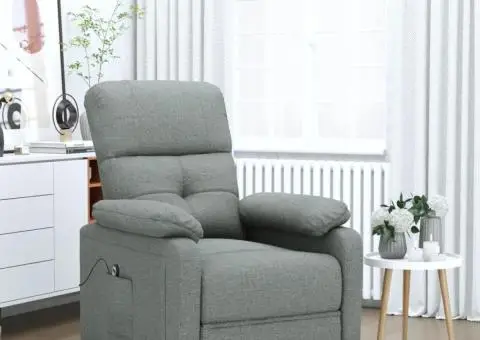 Fotoliu cu ridicare, gri închis, textil - 1/5