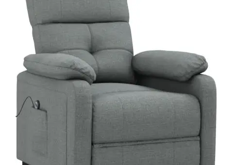 Fotoliu cu ridicare, gri închis, textil - 3/5