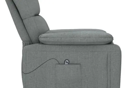 Fotoliu cu ridicare, gri închis, textil - 5/5