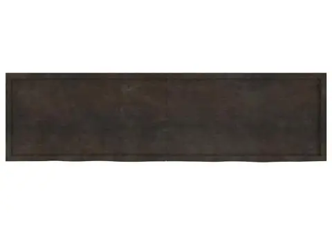 Raft de perete maro închis lemn masiv stejar tratat - 2/5