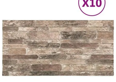 Panouri de perete 3D, model cărămidă, multicolor, 10 buc., EPS - 3/5