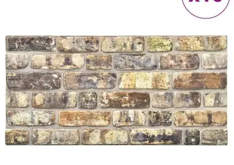 Panouri de perete 3D, model cărămidă, multicolor, 10 buc., EPS - 3/5