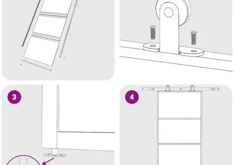 Ușă glisantă, negru, 90x205 cm, sticlă ESG mată și aluminiu - 5/5