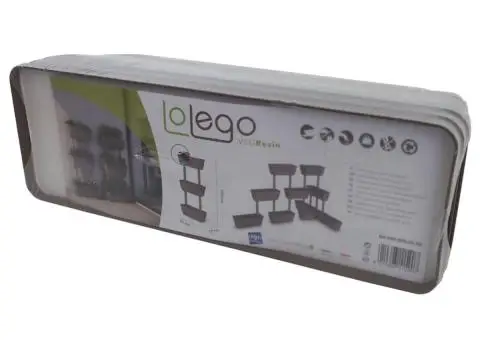 Jardinieră de grădină, 3 buc., gri taupe, 100 cm - 5/5