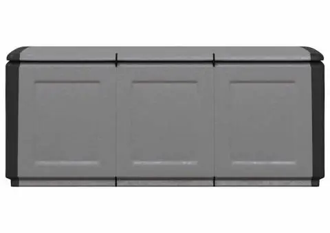 Ladă depozitare de grădină, gri închis/negru, 138x53x57cm, 330L - 4/5