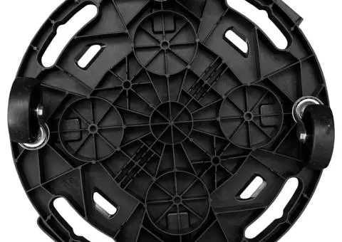 Cărucior pentru plante cu roți, diametru 40 cm, negru, 275 kg - 3/5