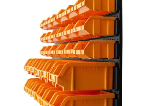 Set cutii depozitare 32 piese cu panouri de perete galben/negru - 4/5