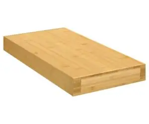 Raft de perete, 40x20x4 cm, bambus