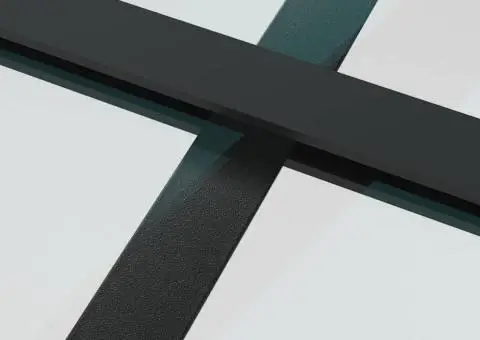 Ușă glisantă, negru, 76x205 cm, sticlă ESG și aluminiu - 5/5