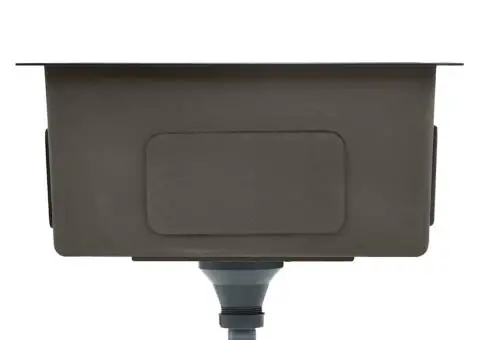 Chiuvetă de bucătărie lucrată manual, negru, oțel inoxidabil - 5/5