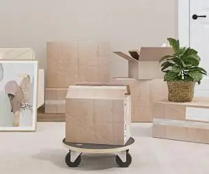 Cărucioare de transport, 2 buc., rotunde, Ø38x11,5 cm, 250 kg