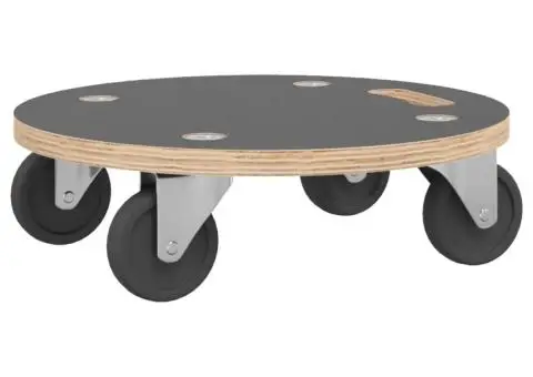 Cărucioare de transport, 2 buc., rotunde, Ø38x11,5 cm, 250 kg - 3/5