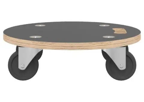 Cărucioare de transport, 2 buc., rotunde, Ø38x11,5 cm, 250 kg - 4/5