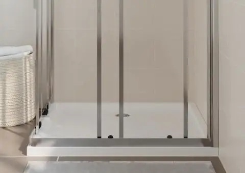 Cădiță de duș dreptunghiulară din ABS, alb, 80x90 cm - 3/5