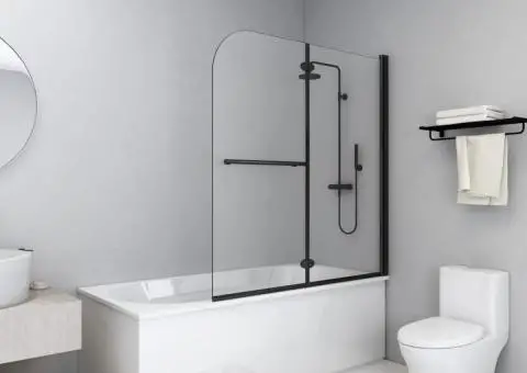 Cabină de duș pliabilă, 2 panouri, 120 x 140 cm, ESG - 1/5