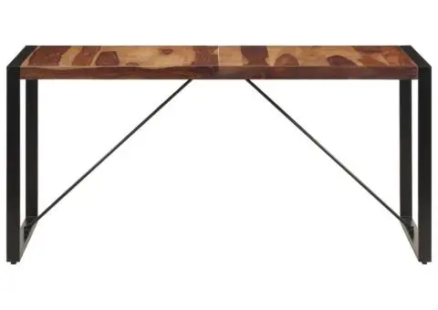 Masă de bucătărie, 160x80x75 cm, lemn masiv de acacia - 3/5