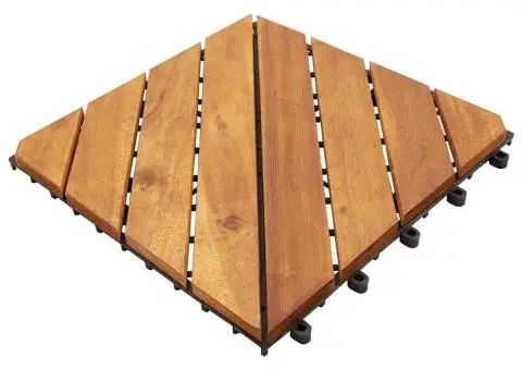 Plăci pardoseală, 10 buc., 30x30 cm, lemn masiv de acacia - 4/5