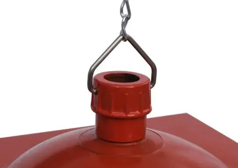 Felinar suspendat cu LED și Moș Crăciun, roșu, 27x27x45 cm - 5/5