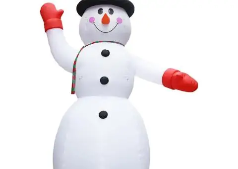 Om de zăpadă gonflabil pentru Crăciun cu LED, IP44, 600 cm, XXL - 2/5