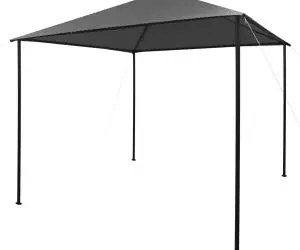 Pavilion, antracit, 3 x 3 m, material textil și oțel, 180 g/m²