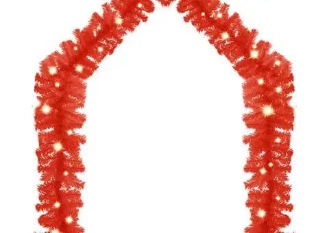 Ghirlandă de Crăciun cu lumini LED, roșu, 10 m - 2/5