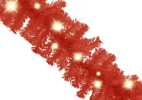 Ghirlandă de Crăciun cu lumini LED, roșu, 10 m - 4/5