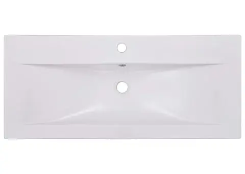 Chiuvetă încorporată, alb, 91 x 39,5 x 18,5 cm, ceramică - 4/5