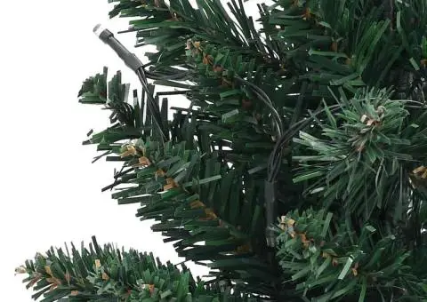 Brad Crăciun artificial pre-iluminat cu suport verde 60 cm, PVC - 5/5