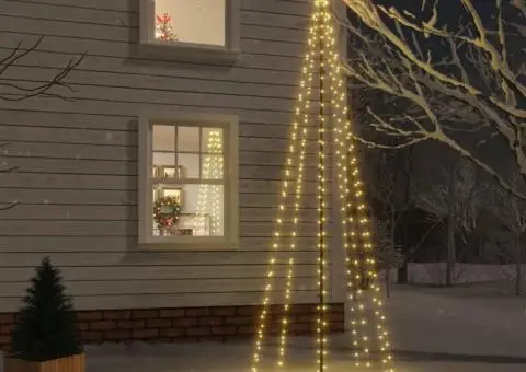 Brad de Crăciun, 310 LED-uri, alb cald, 300 cm, cu țăruș - 1/5