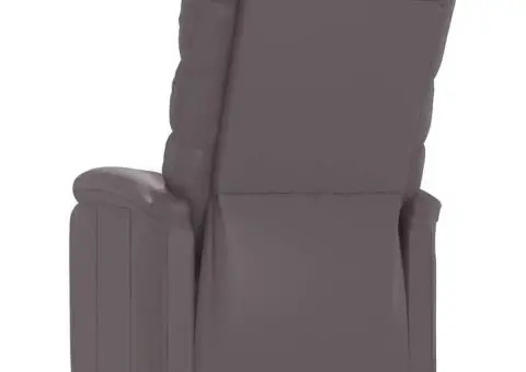 Fotoliu de masaj, gri, piele ecologică - 5/5