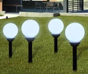 Lămpi de exterior pentru alei LED 4 buc. 15 cm, cu țăruș de sol