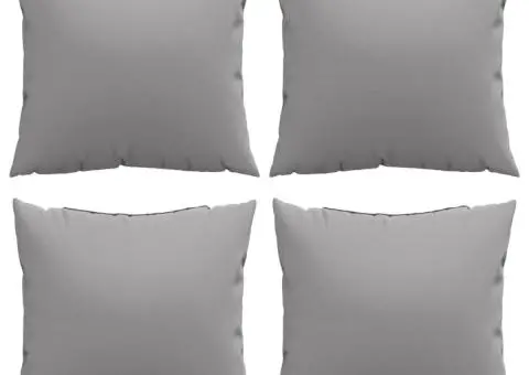 Perne decorative, 4 buc., gri, 50x50 cm, material textil - 4/5