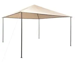 Copertină pavilion foișor cort, 4x4 m, oțel, bej