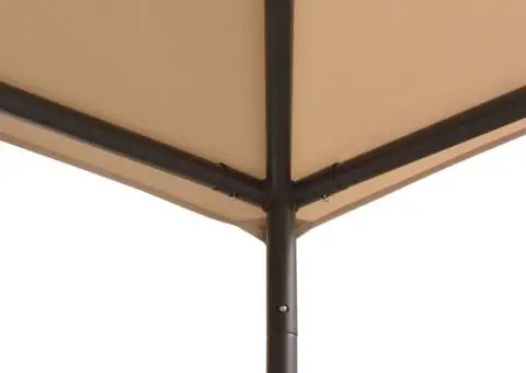 Copertină pavilion foișor cort, 4x4 m, oțel, bej - 3/5